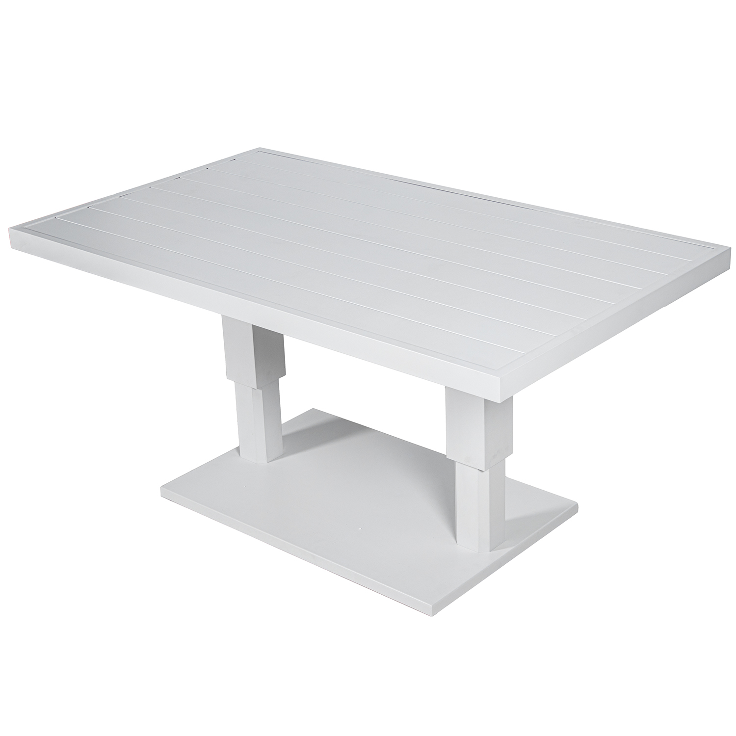 MESA EXTERIOR ALUMINIO BLANCAEGULABLE EN ALT. +91211+91212
