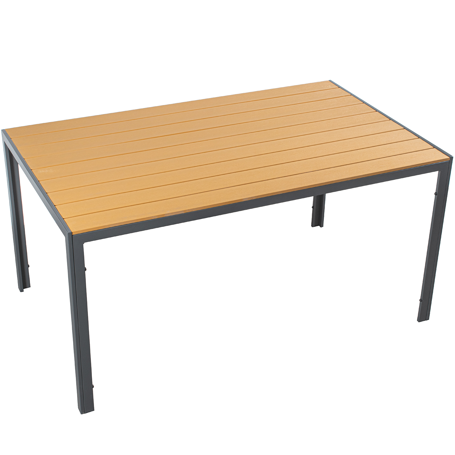 MESA ACERO ANTRACITA TABLERO PCITA APOYABRAZOS MADERA PLÁSTI
