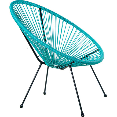 SILLÓN EXTERIOR ACERO/MIMBRE SINTÉTICO (PE) BLANCO