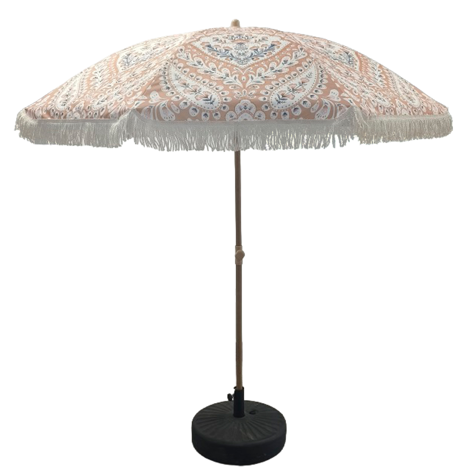 PARASOL ACERO/POLIÉSTER CON FLECOS, INCLINABLE, BASE NO INCL