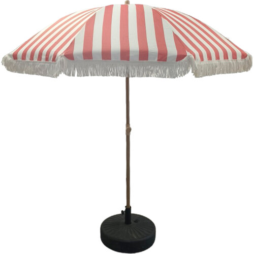 PARASOL ACERO/POLIÉSTER CON FLECOS, INCLINABLE, BASE NO INCL
