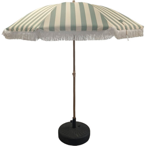 PARASOL ACERO/POLIÉSTER CON FLECOS, INCLINABLE, BASE NO INCL