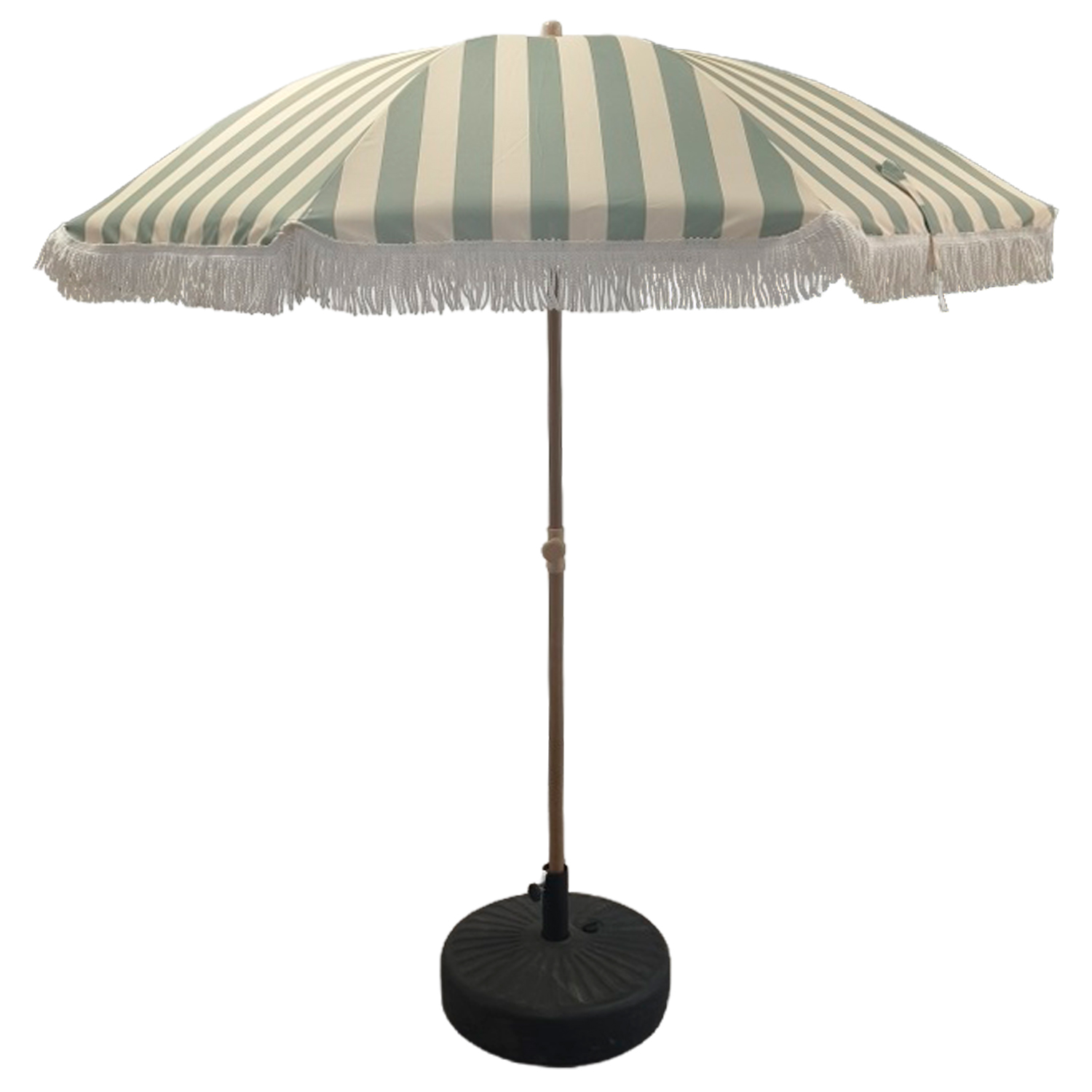 PARASOL ACERO/POLIÉSTER CON FLECOS, INCLINABLE, BASE NO INCL