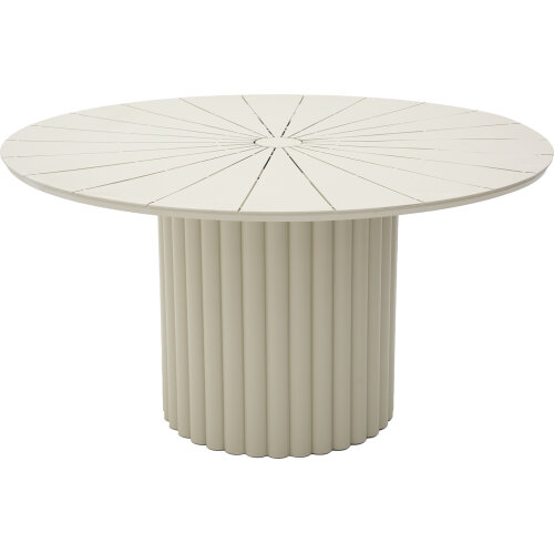 MESA COMEDOR EXTERIOR ALUMINIOÁN NATURAL C/REPOSACABEZA