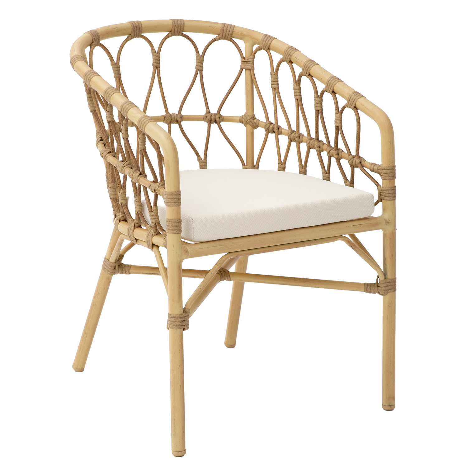 SILLA EXTERIOR ALUMINIO/RATAN