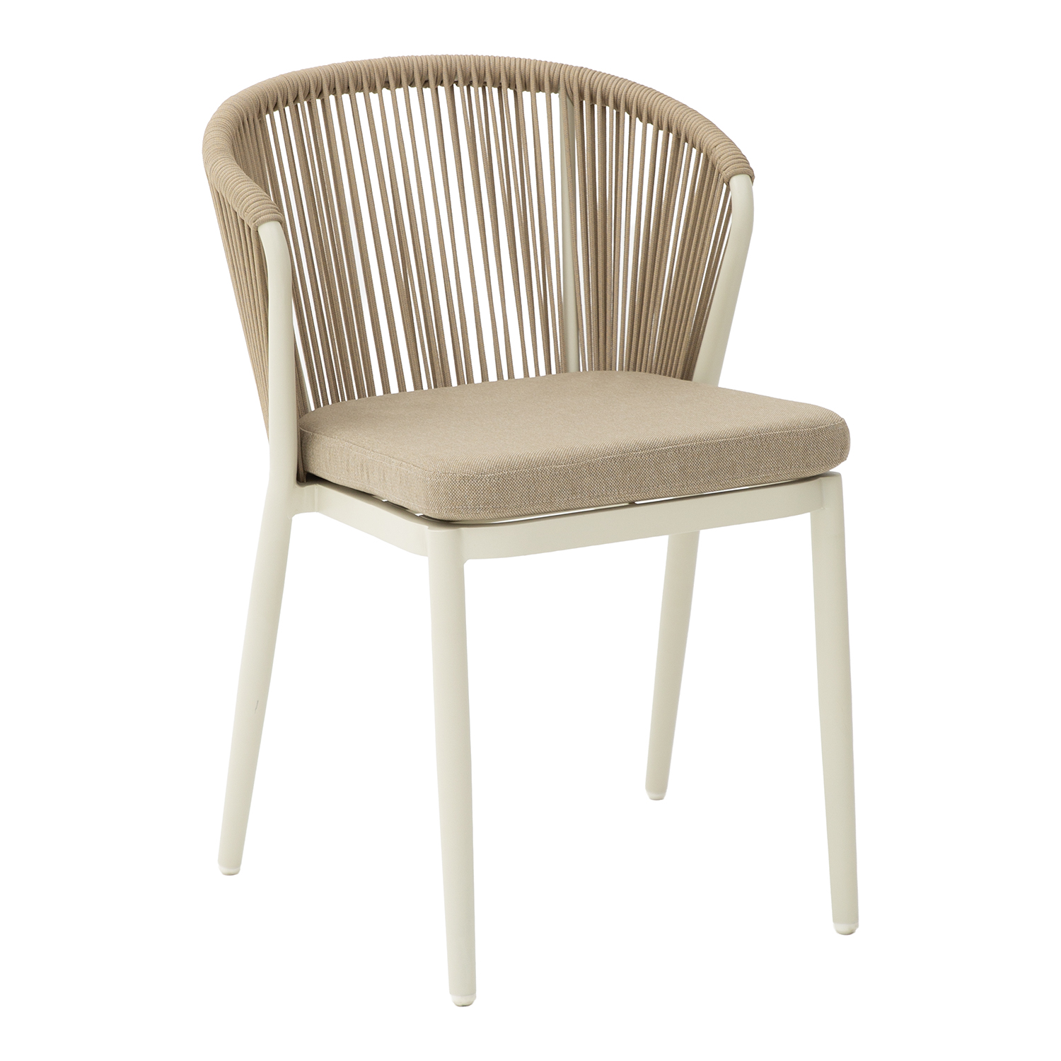 SILLA EXTERIOR ALUMINIO/CUERDA