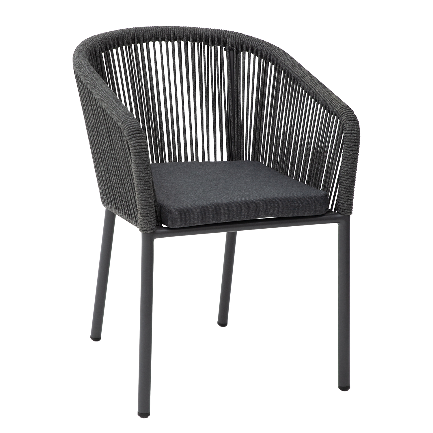 SILLA EXTERIOR ALUMINIO/CUERDA