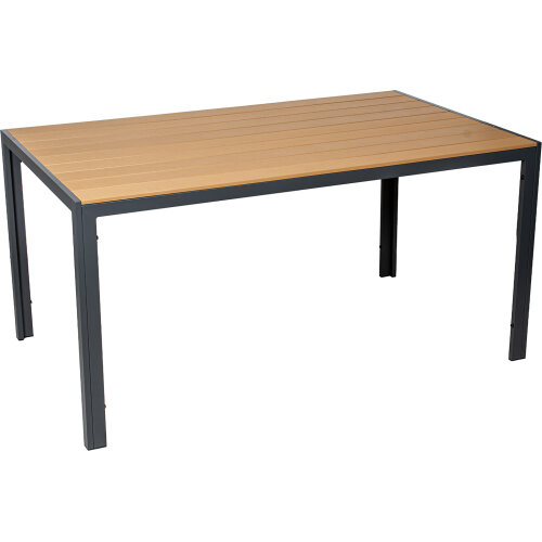 MESA ALUMINIO ANTRACITA ACABADLENO CREMA ACABADO MADERA