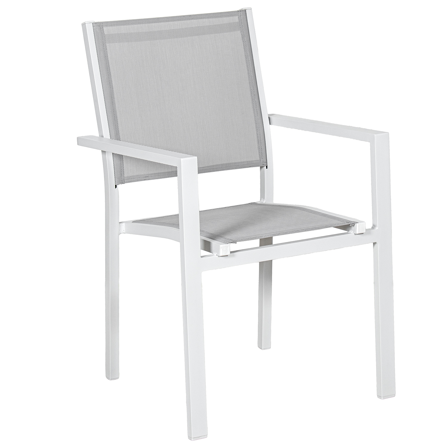 SILLA ALUMINIO BLANCO TEXTILENDERA