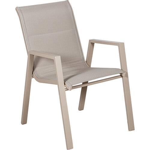 SILLA ACOLCHADA ALUMINIO TEXTILENO ANTRACITA APILABLE