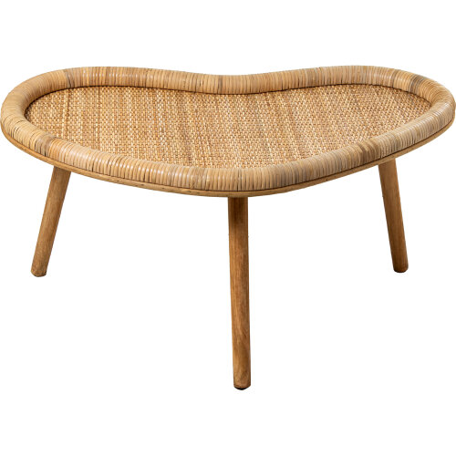 MESA AUXILIAR RATÁNTRASERA MADERA