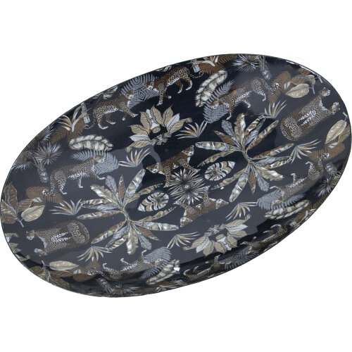 CUENCO METAL ESMALTADO LEOPARDOS