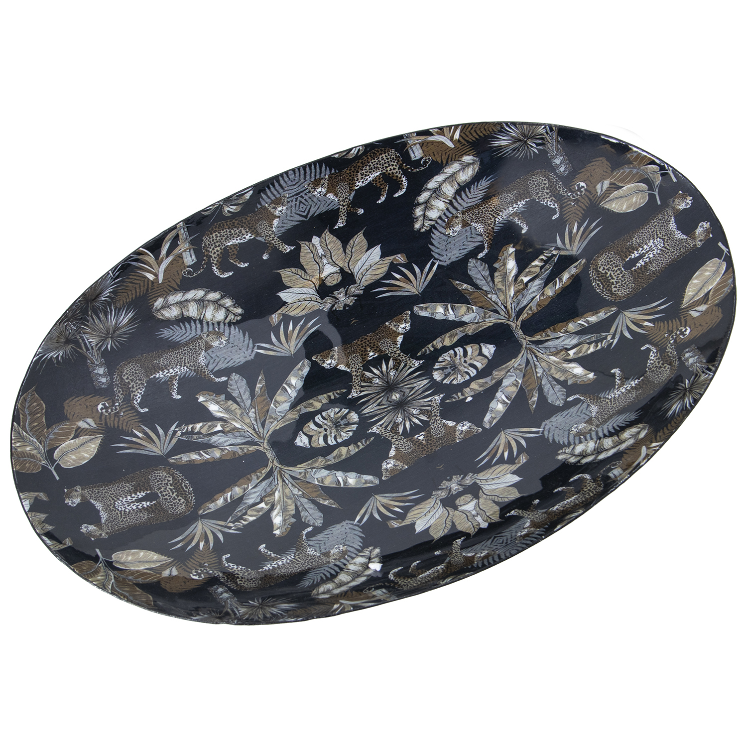 CUENCO METAL ESMALTADO LEOPARDOS