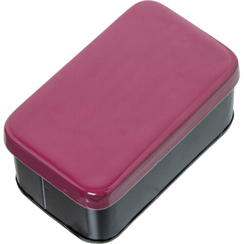 CAJA METAL ESMALTADO ROSA OSCURO