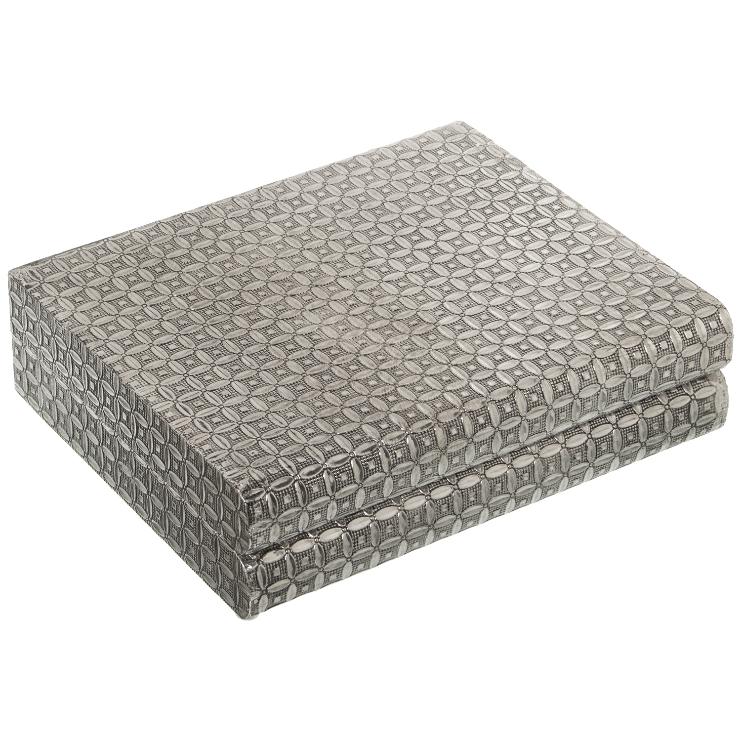 JOYERO METAL PLATEADO C/ESPEJO PLATEADO