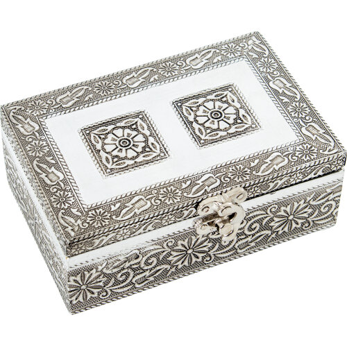 JOYERO METAL PLATEADO DECO. FLDE LA VIDA