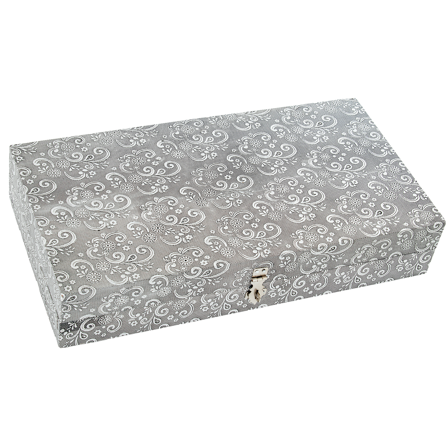 JOYERO METAL PLATEADO C/ESPEJOHO