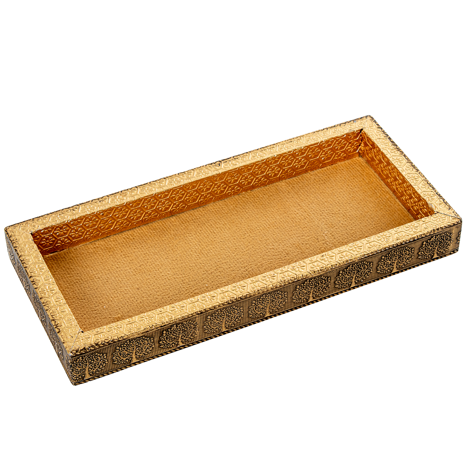 BANDEJA METAL DORADO ÁRBOL DEO ÁRBOL DE LA VIDA