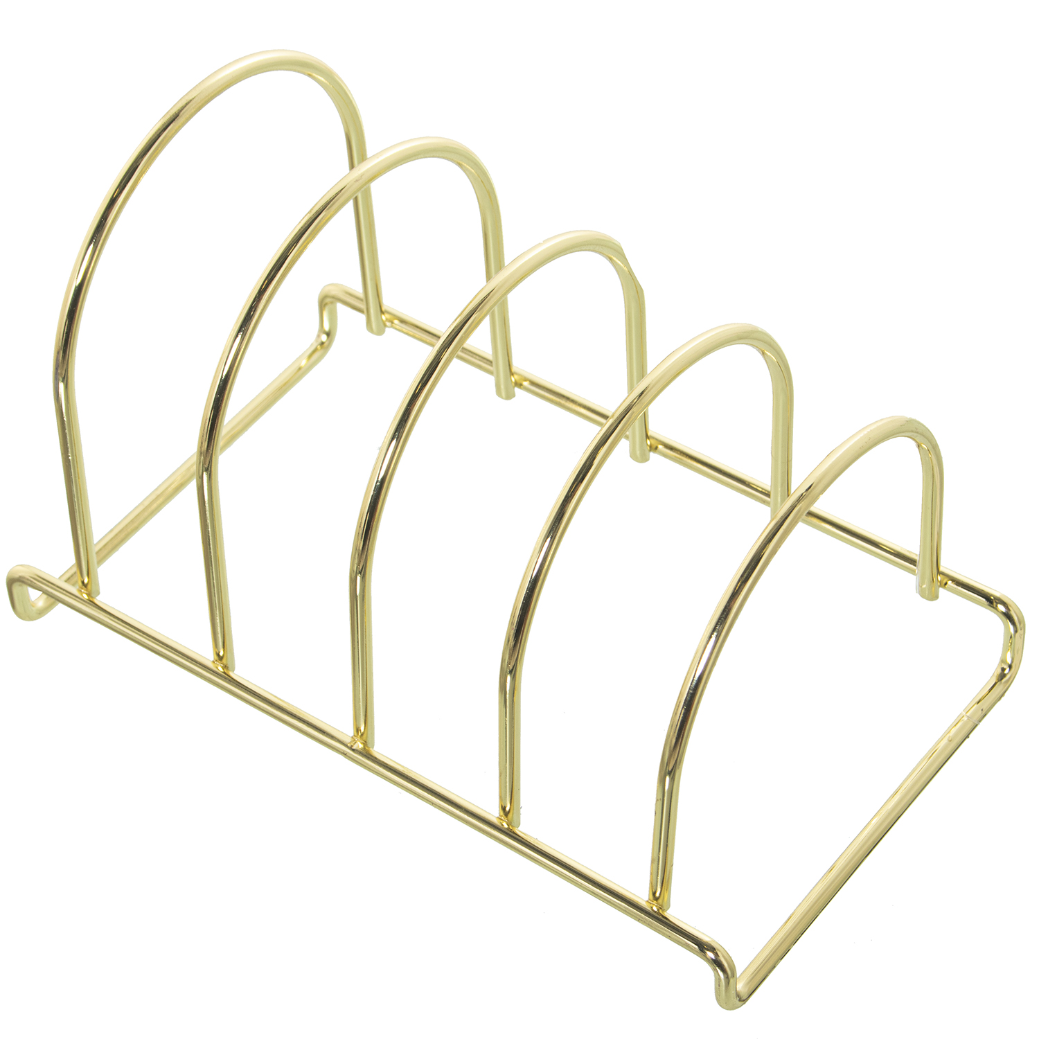 PORTA BANDEJAS METAL DORADO 4D
