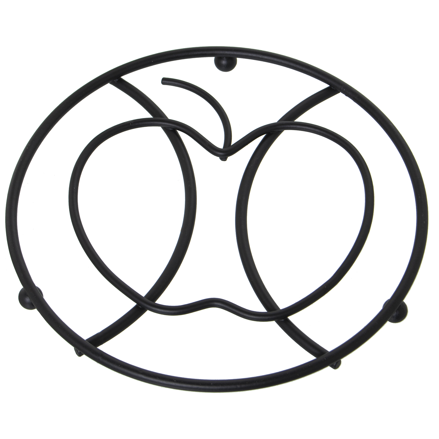SALVAMANTEL METAL NEGRO REDONDDO MANZANA