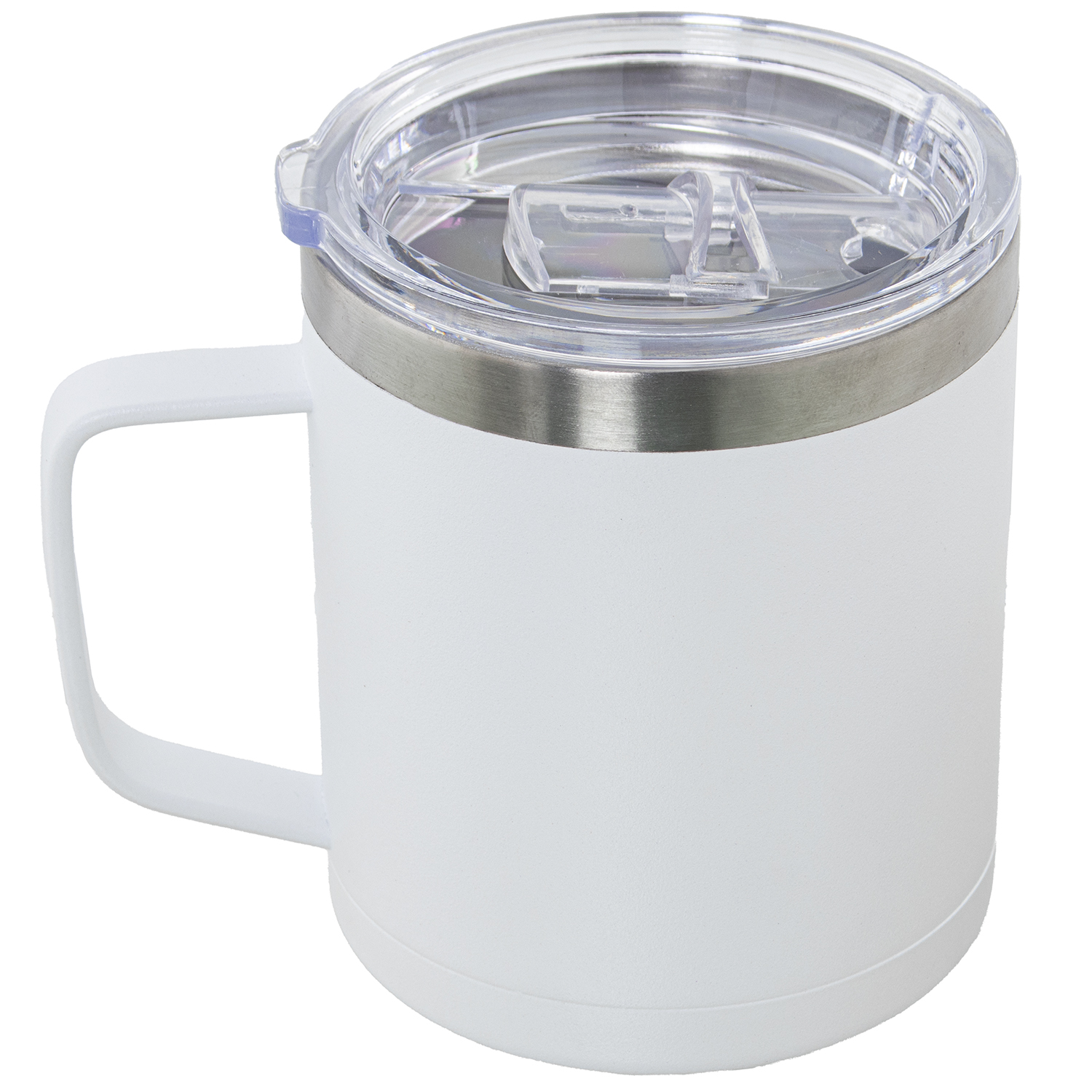 TAZA/TERMO CAFÉ 350ML ACERO INOX. NEGRO C/TAPA ACRÍLICA