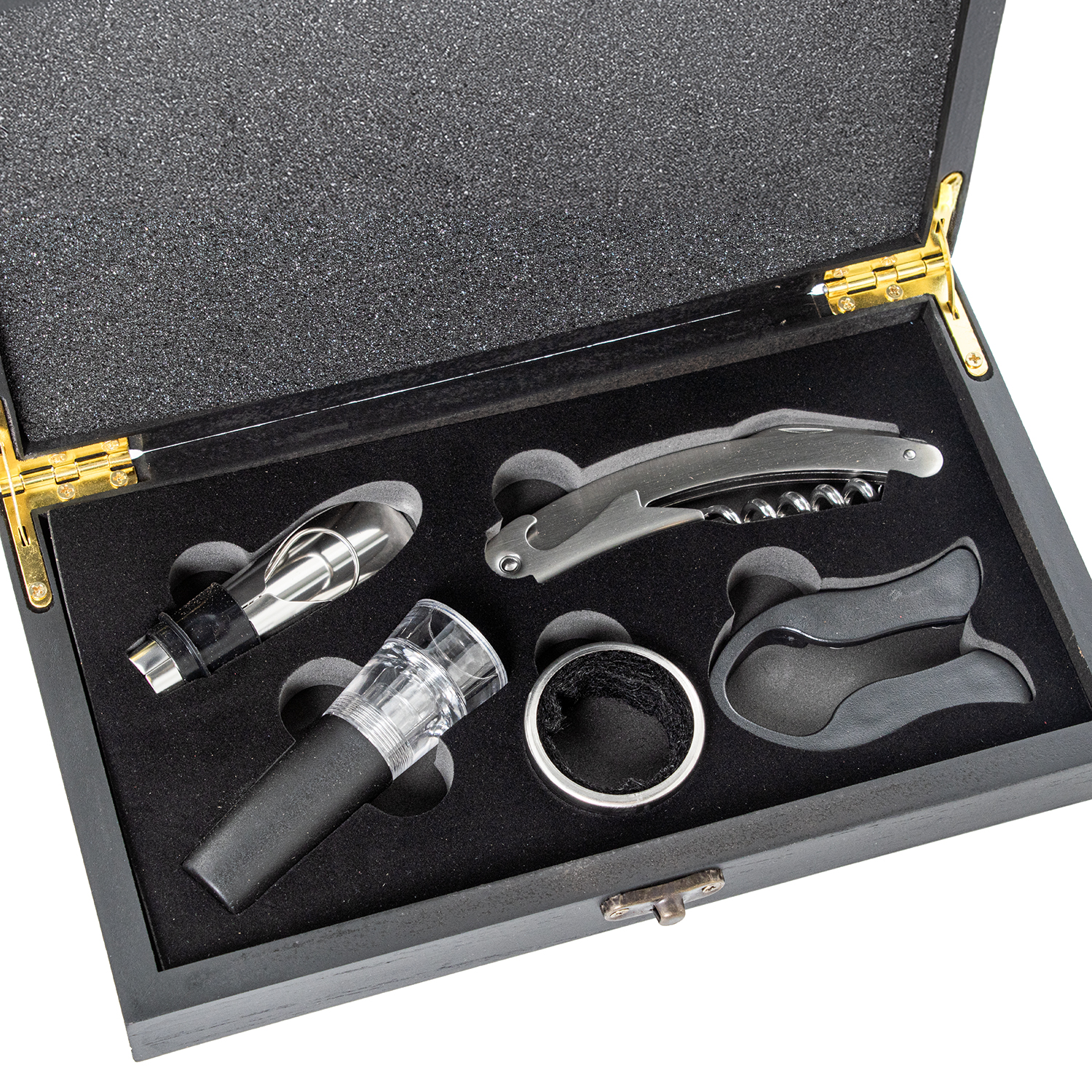 SET 4 UTENSILIOS VINO EN CAJA