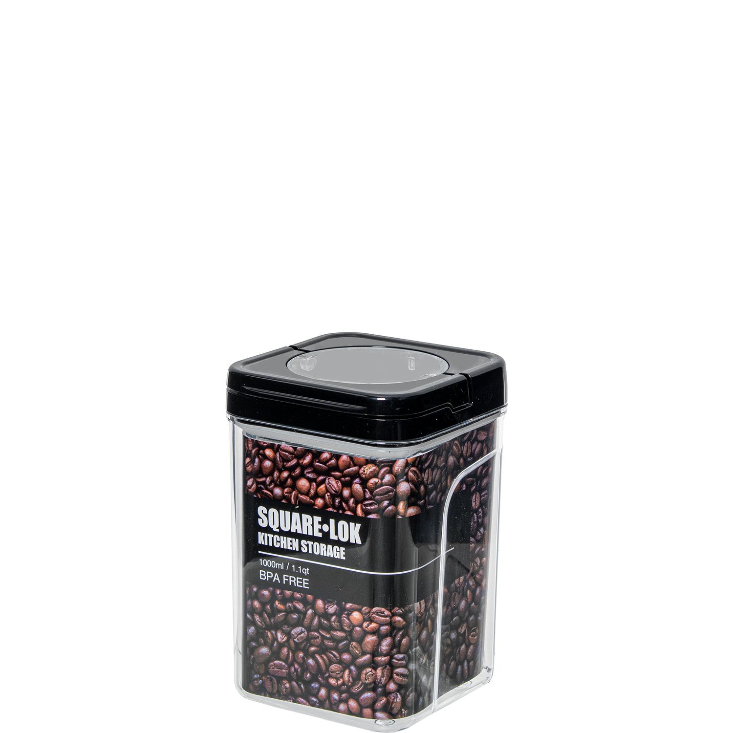 BOTE COCINA ACRÍLICO 1000ML TAA NEGRA CIERRE HERMÉTICO
