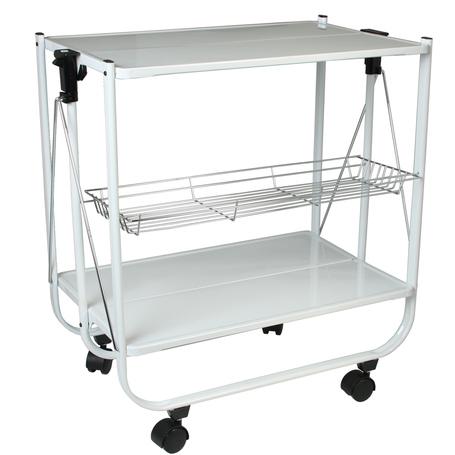 CAMARERA PLEGABLE METAL BLANCAIS/GRIS