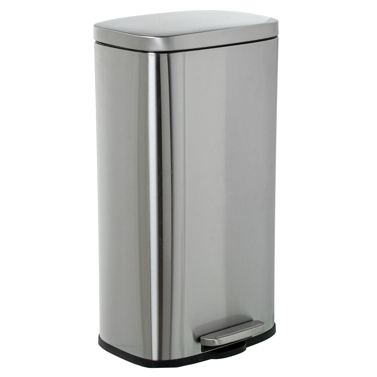 PAPELERA ACERO INOXIDABLE 30L. C/PEDAL ACERO MATE