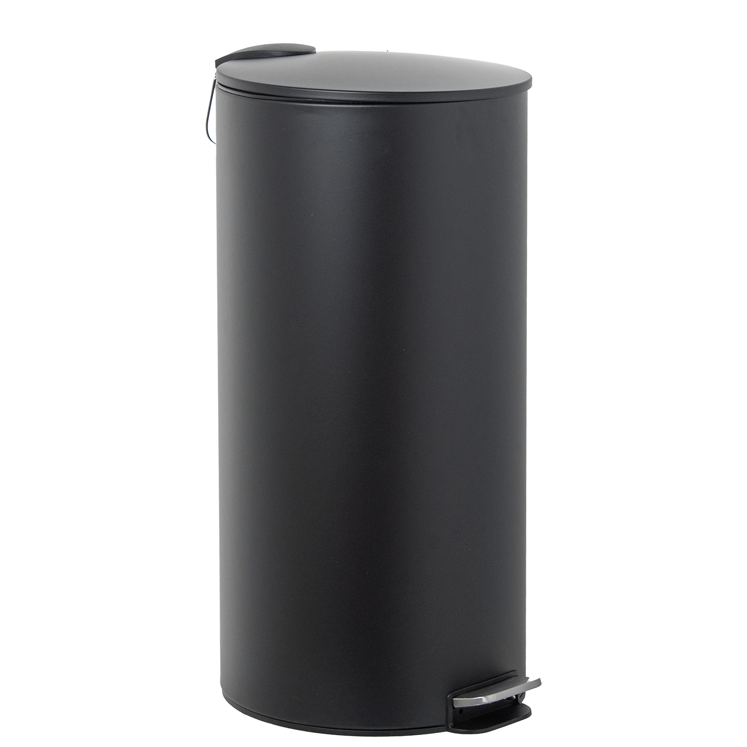 PAPELERA ACERO INOXIDABLE 27L.C/PEDAL NEGRA