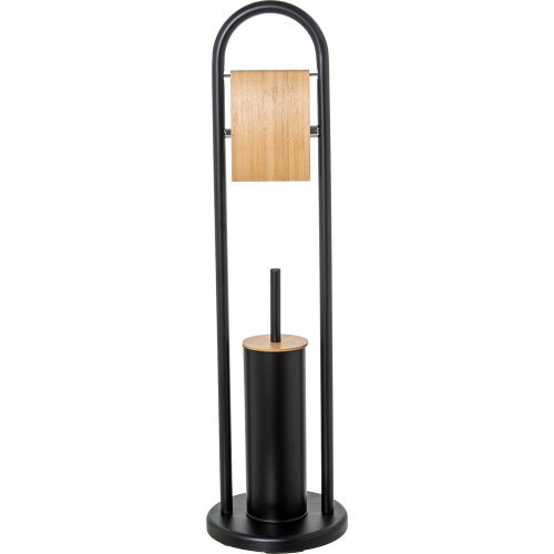 SOPORTE ROLLO C/ESCOBILLERO METAL BLANCO