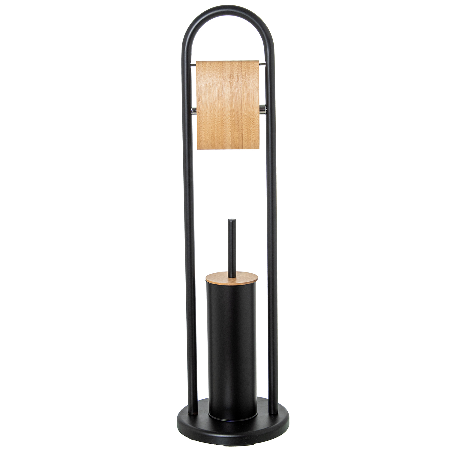 SOPORTE ROLLO C/ESCOBILLERO METAL BLANCO