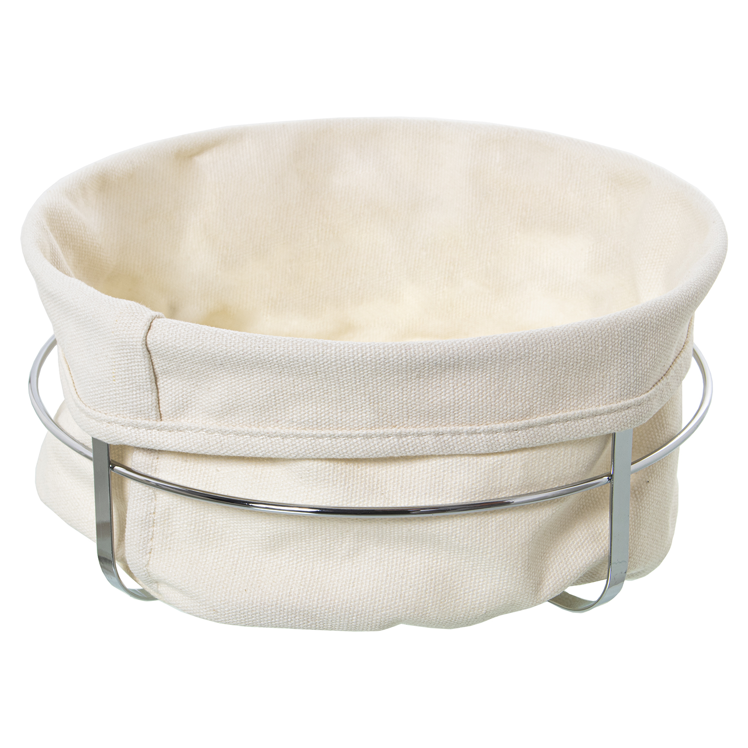 CESTA PAN C/TELA METAL CROMADO