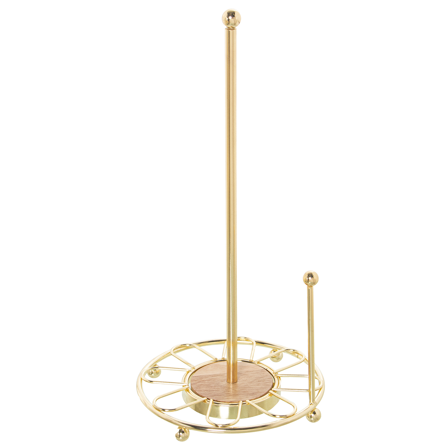 PORTARROLLO COCINA METAL DORADDO
