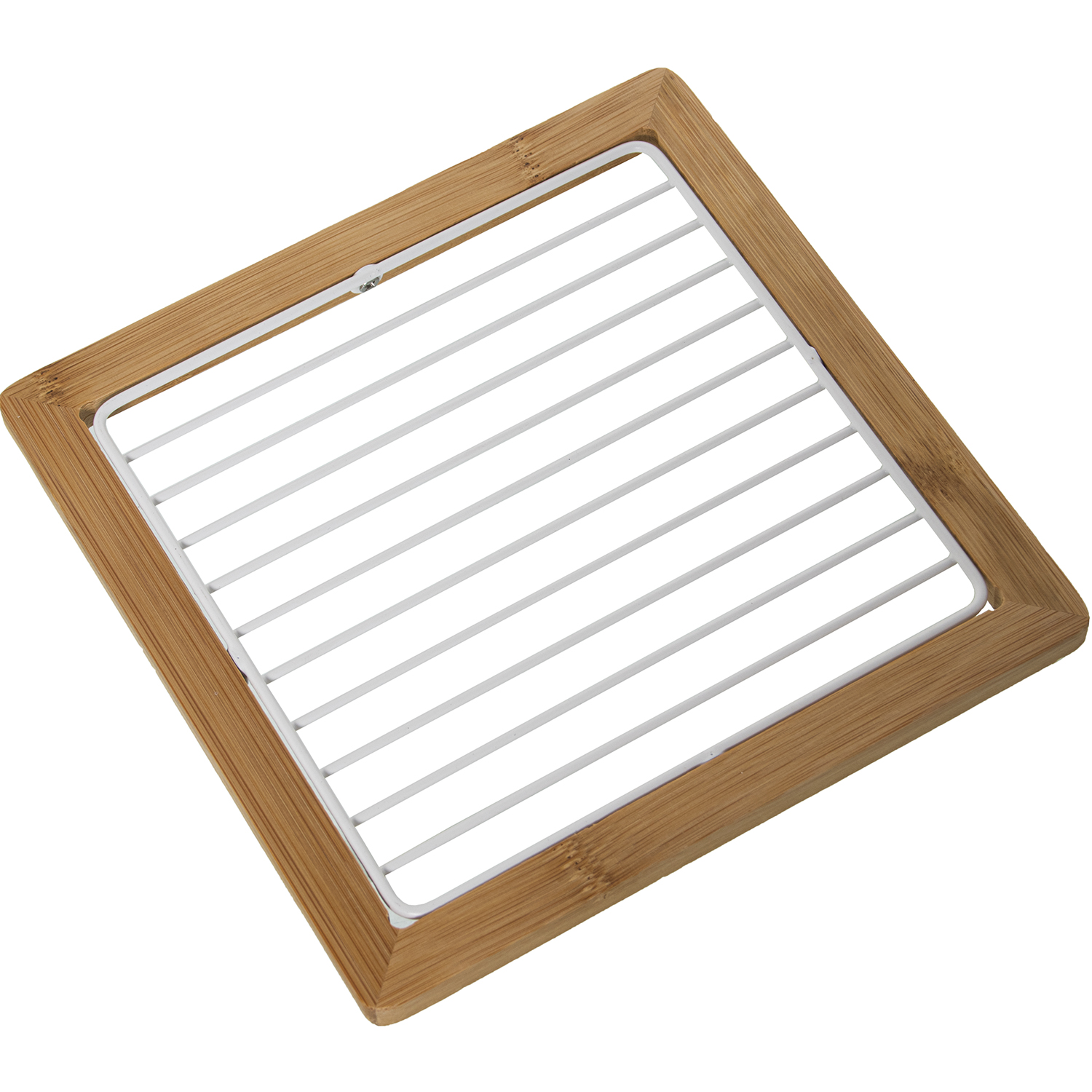 SALVAMANTEL METAL BLANCO C/MARMARCO MADERA (NO INCLUYE UTEN