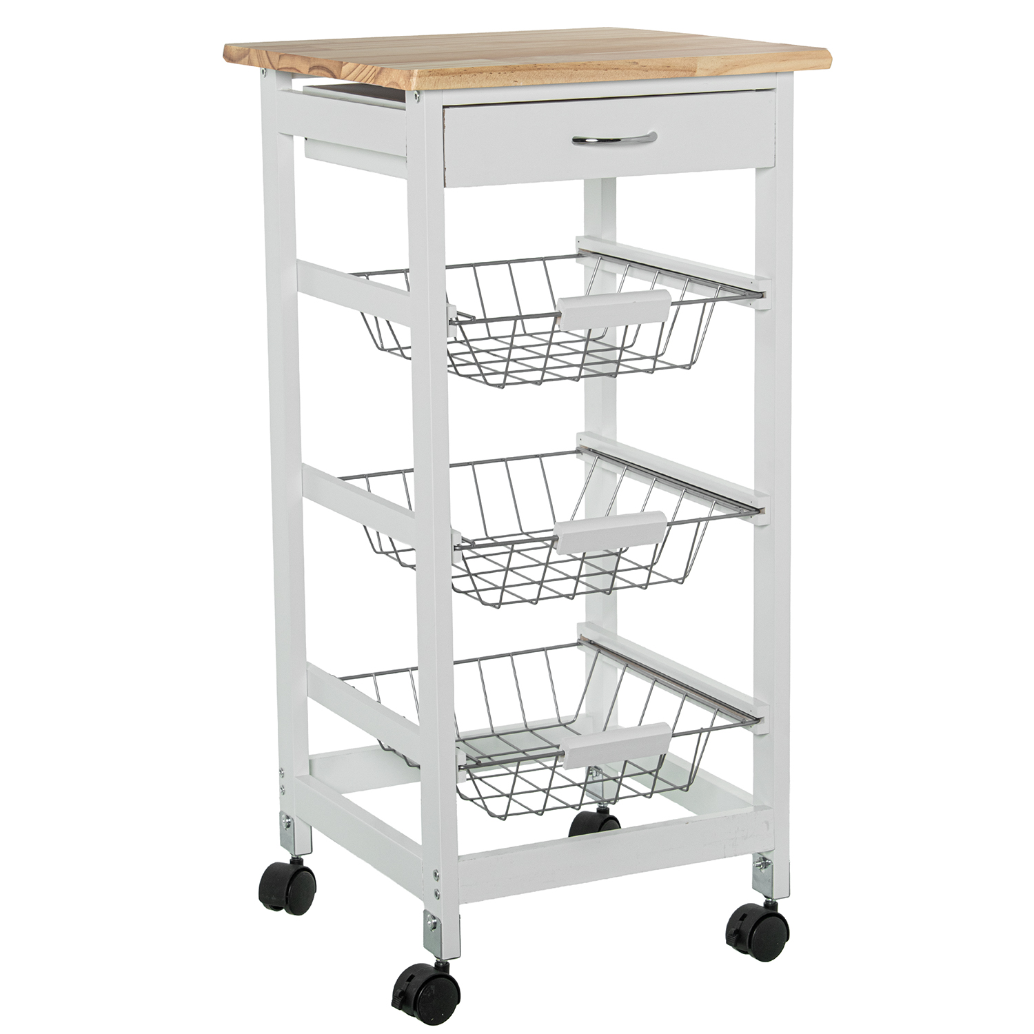 CARRO COCINA MADERA BLANCA/NATONES