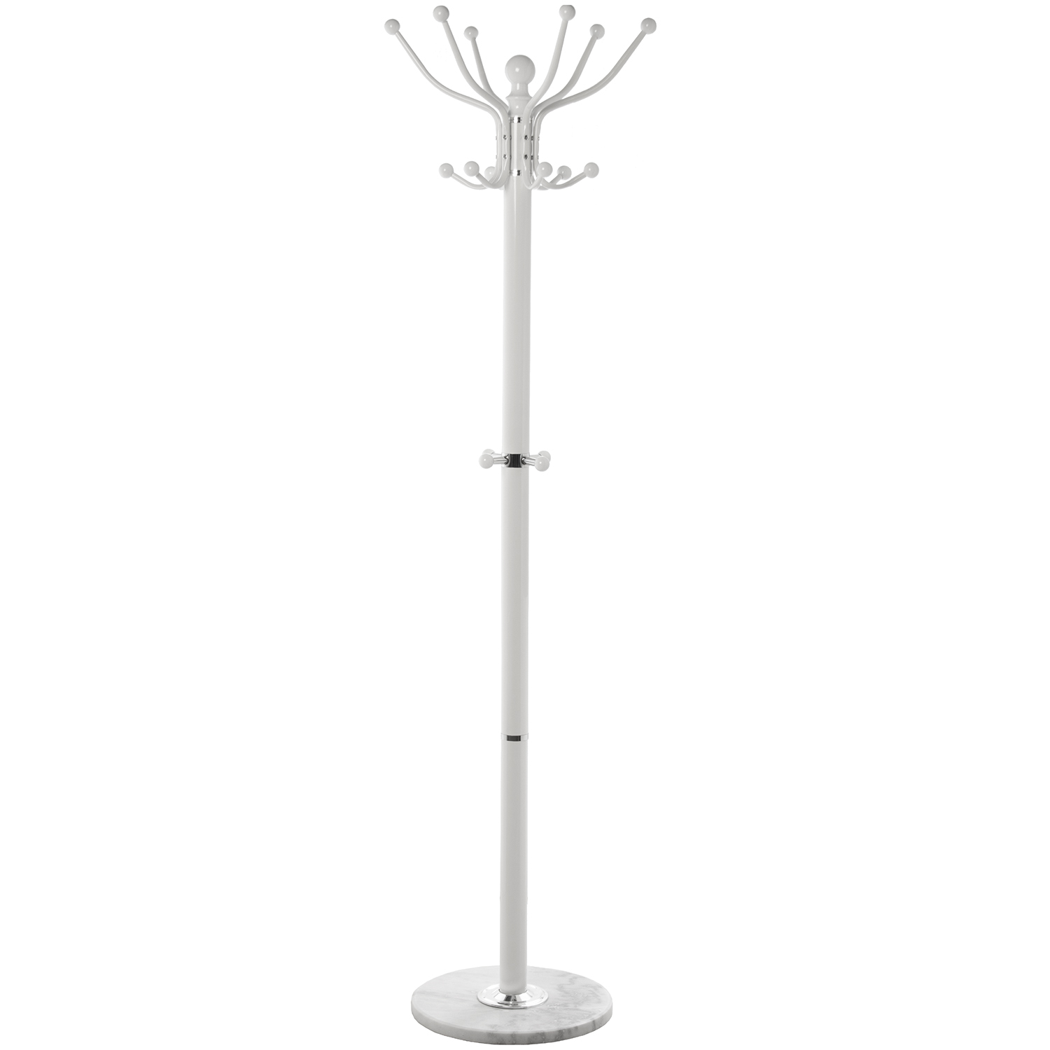 PERCHERO DE PIE METAL BLANCO CRAL, METAL: ACERO