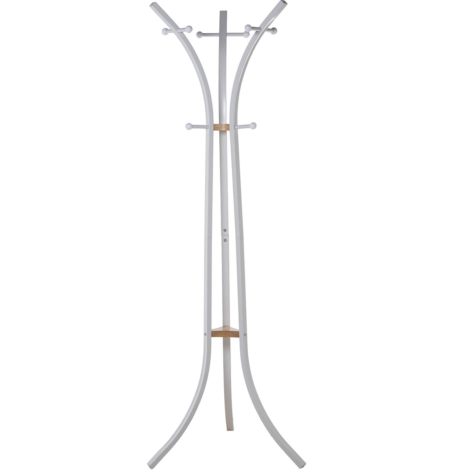 PERCHERO METAL BLANCO C/MADERA