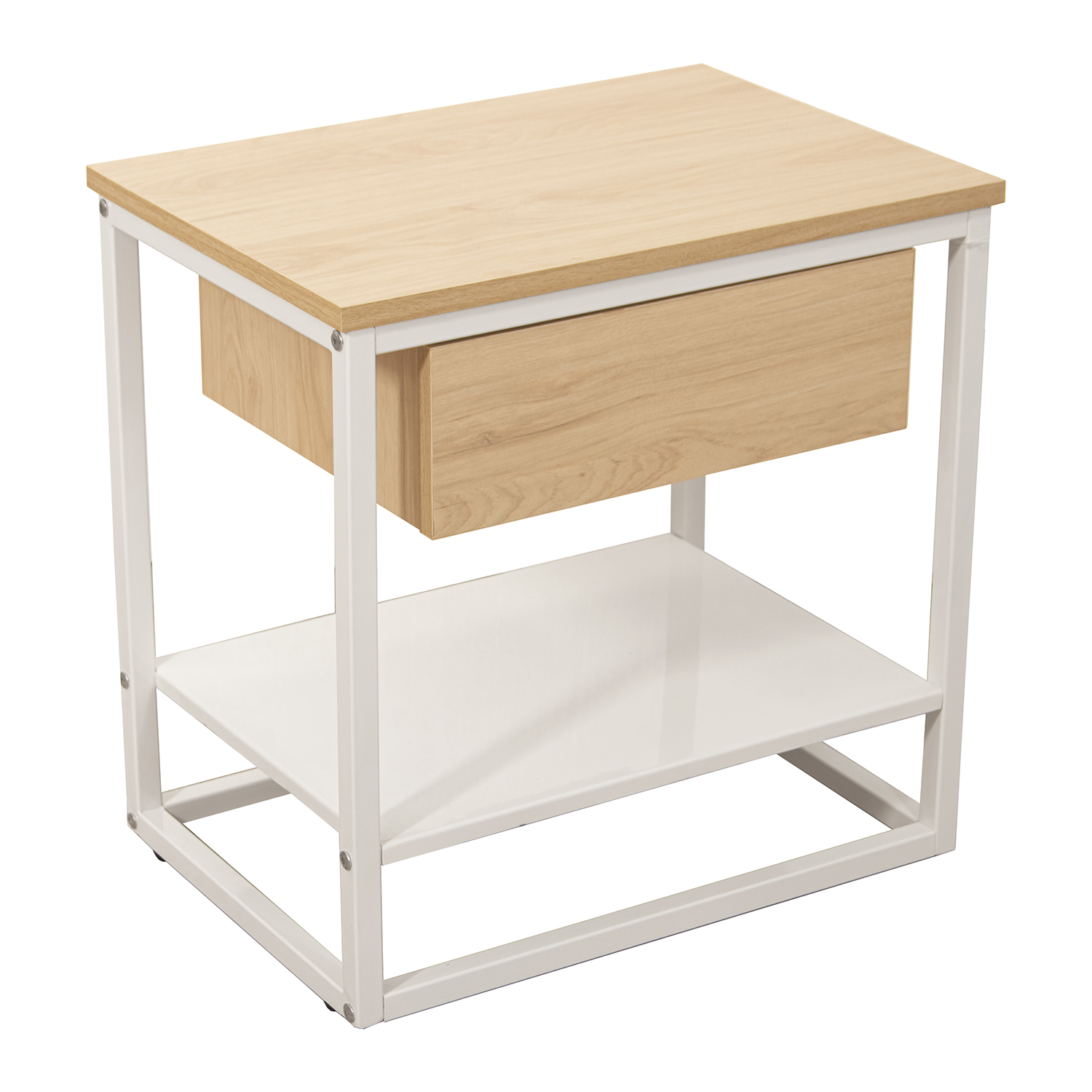 MESA AUXILIAR METAL BLANCO MAD