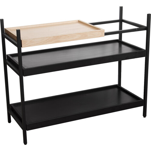 MESA DE ENTRADA METAL NEGRO MAA NATURAL
