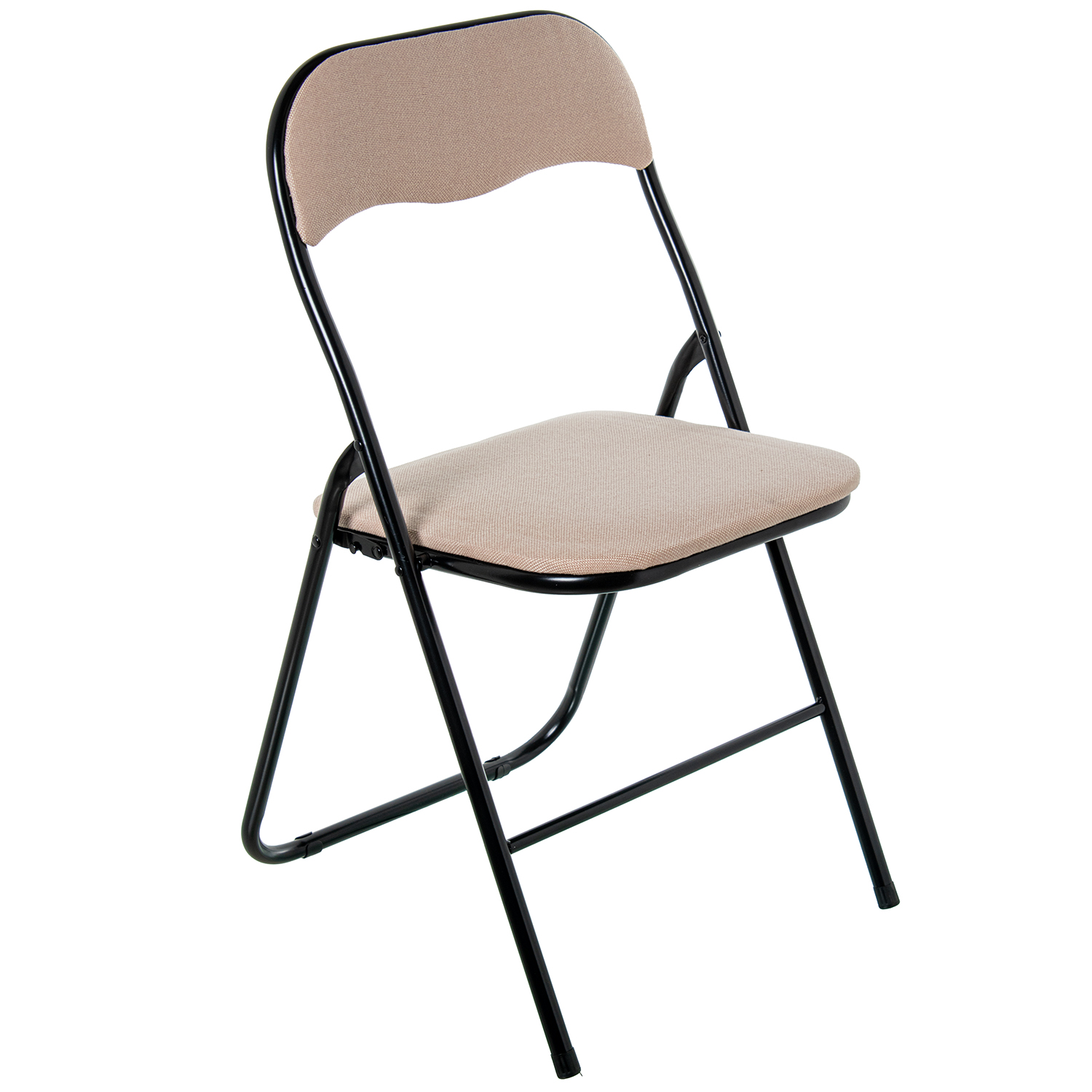 SILLA PLEGABLE METAL NEGRO TELA GRIS