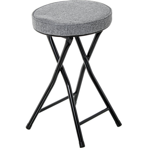 TABURETE PLEGABLE METAL NEGROAL METALIZADO
