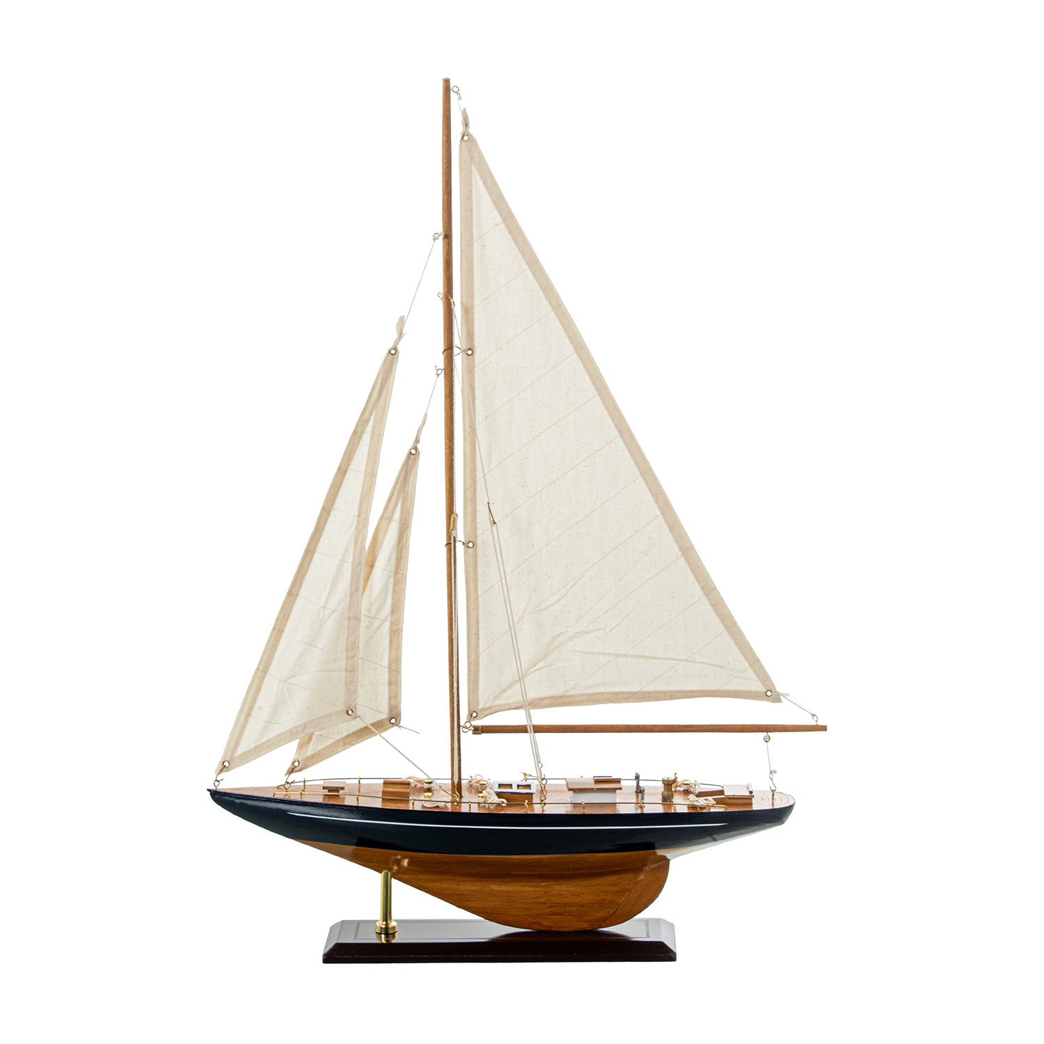 VELERO MADERA 42X58CM CASCO AZUL/MADERA