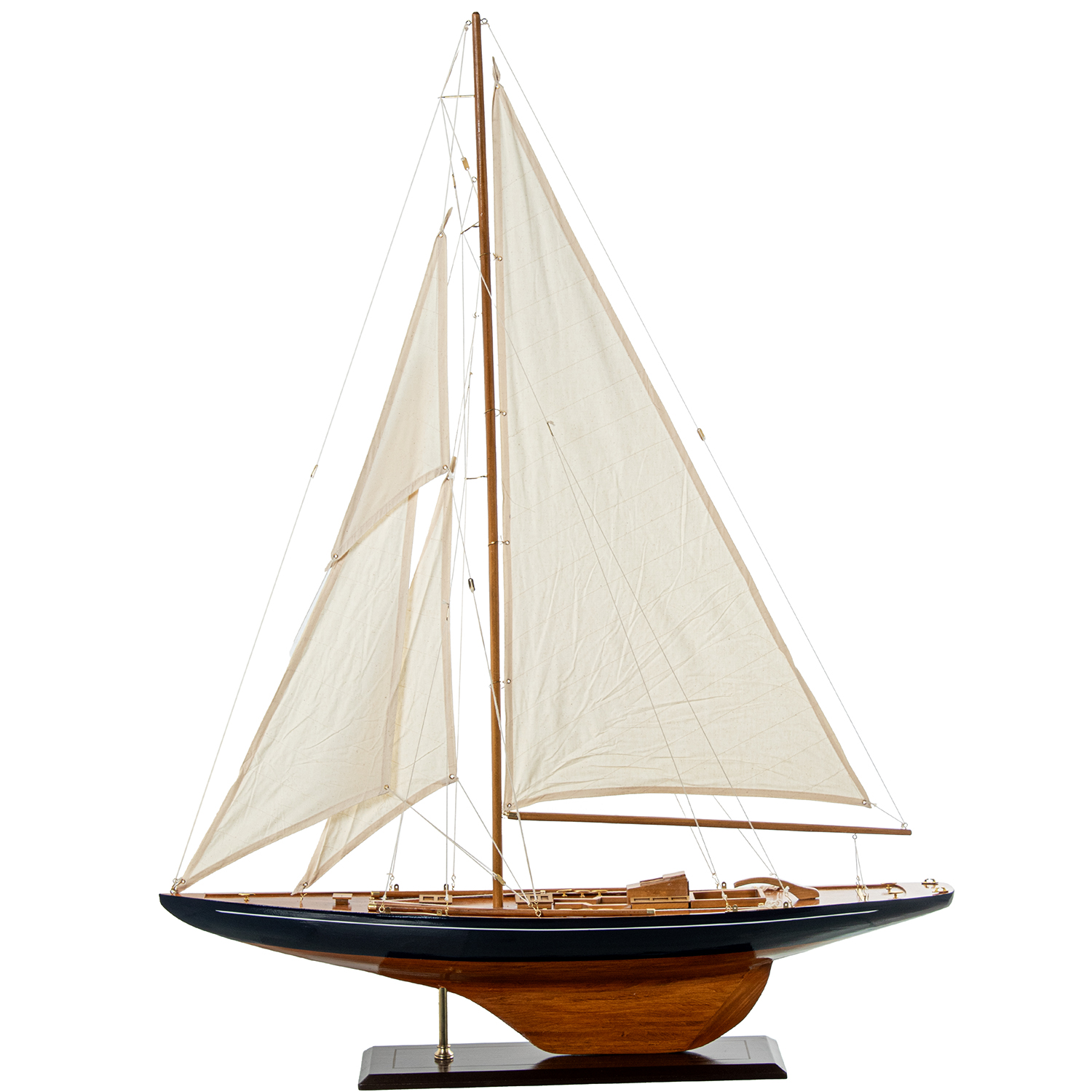 VELERO MADERA 90X120CM CASCO AUL/MADERA