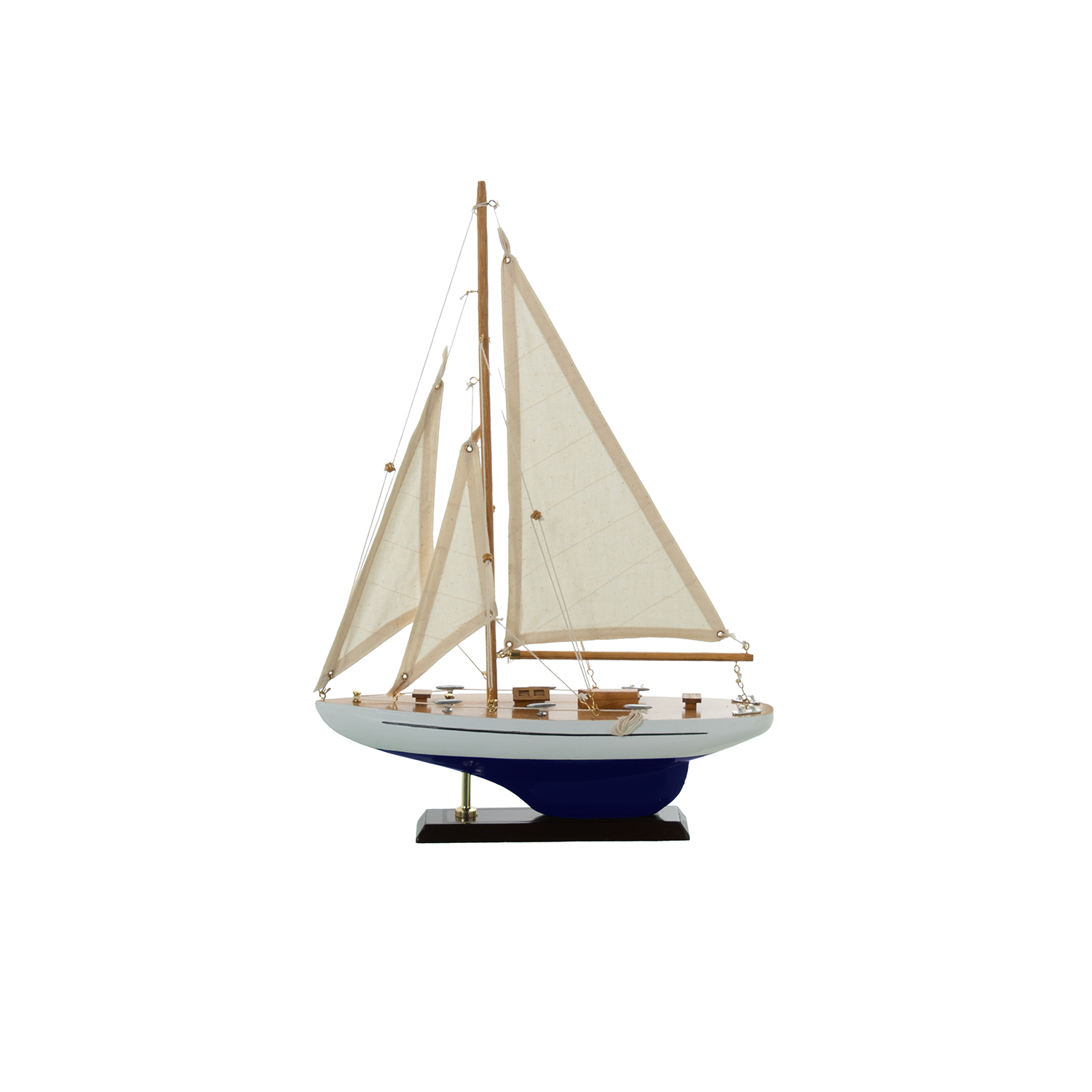 VELERO MADERA 30X43CM CASCO BLZUL/MADERA