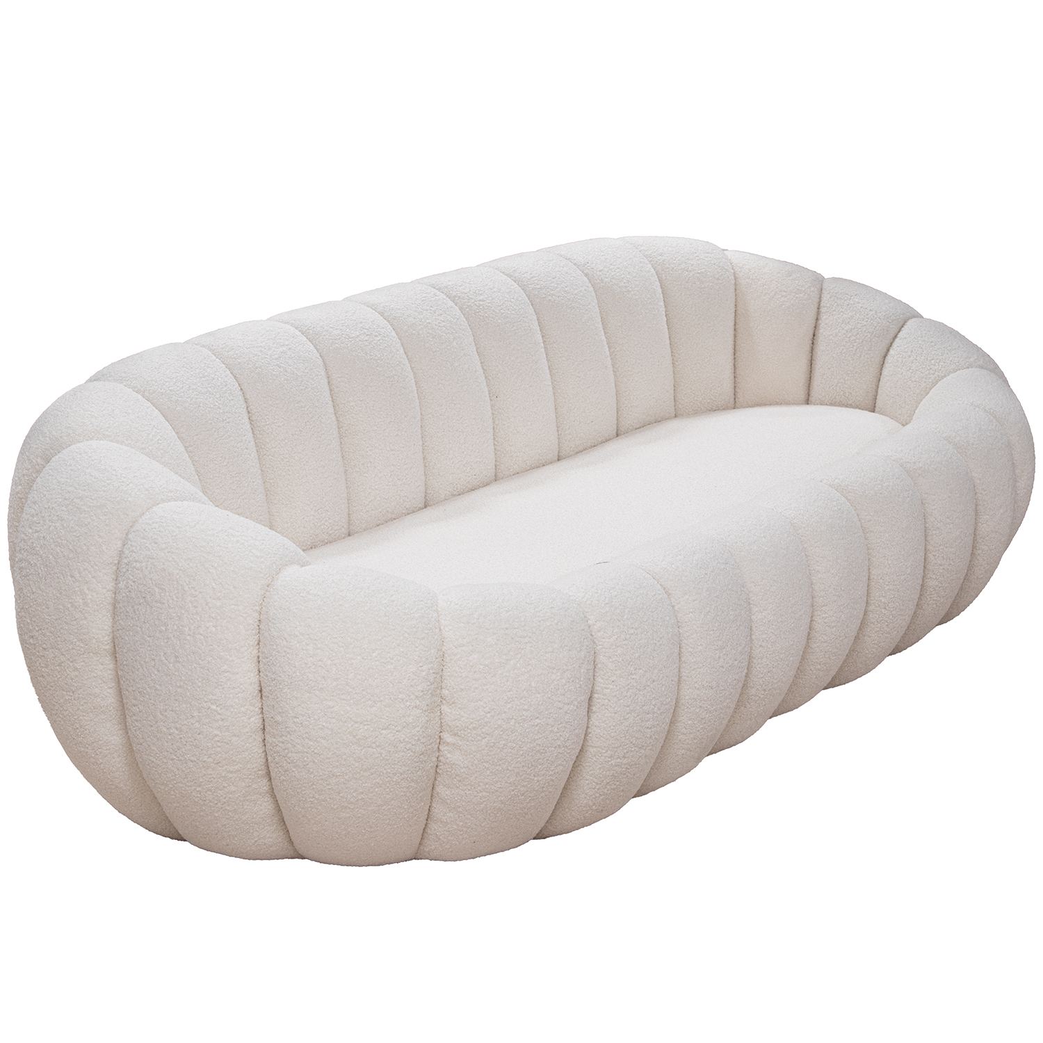 SOFA 3 PLAZAS MADERA TELA BLAN