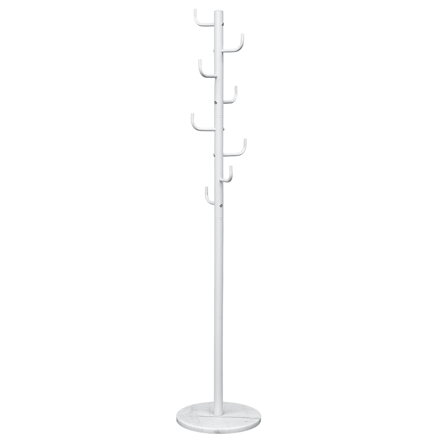 PERCHERO METAL BLANCO BASE MARMOL