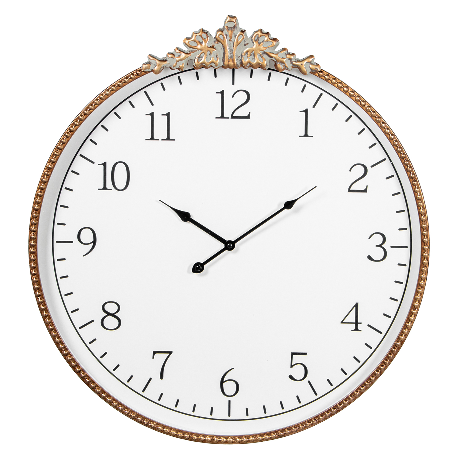 RELOJ PARED ø60CM METAL HIERROBOL DE LA VIDA NATURAL/BLANCO