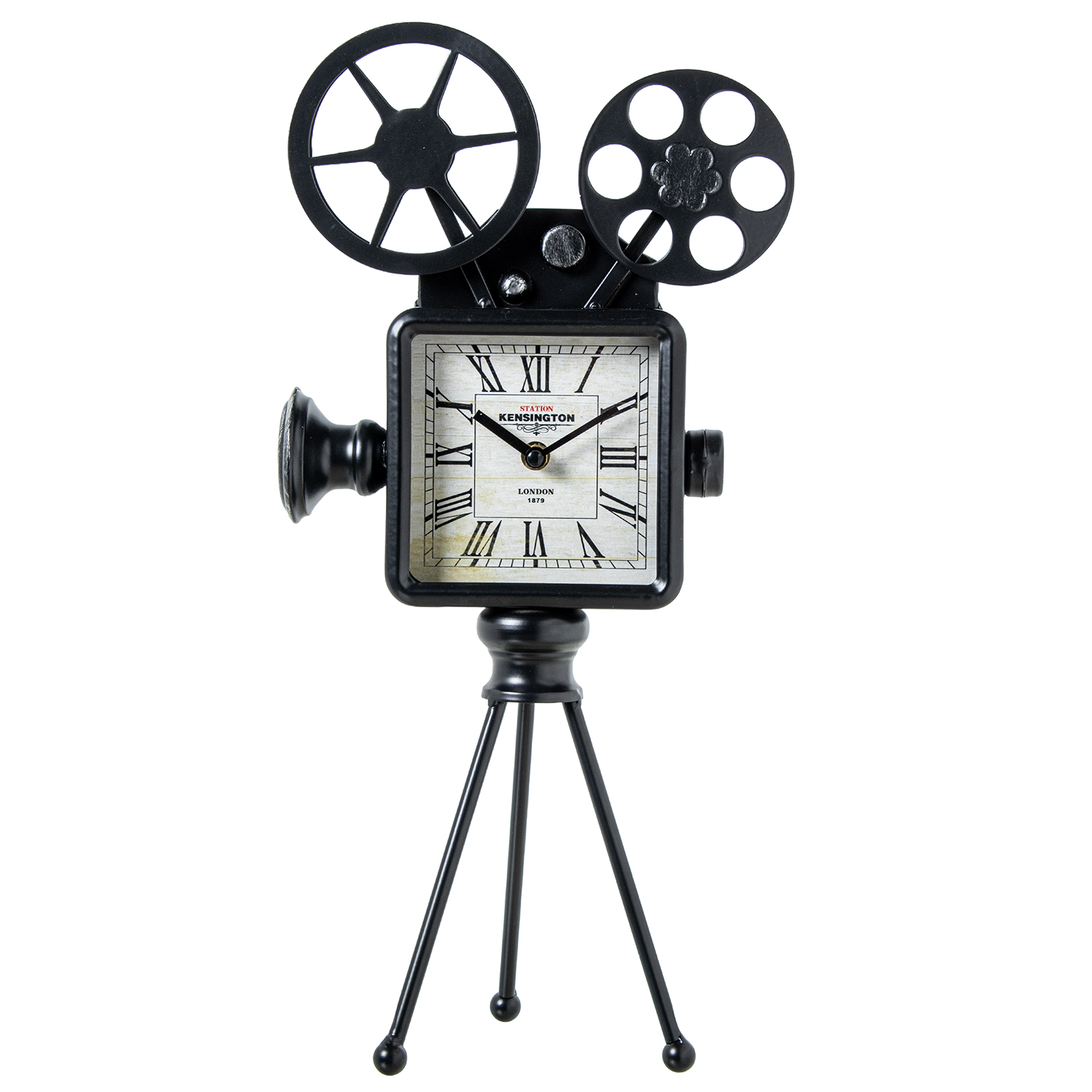 RELOJ SOBREMESA CÁMARA CINE MEINA METAL HIERRO