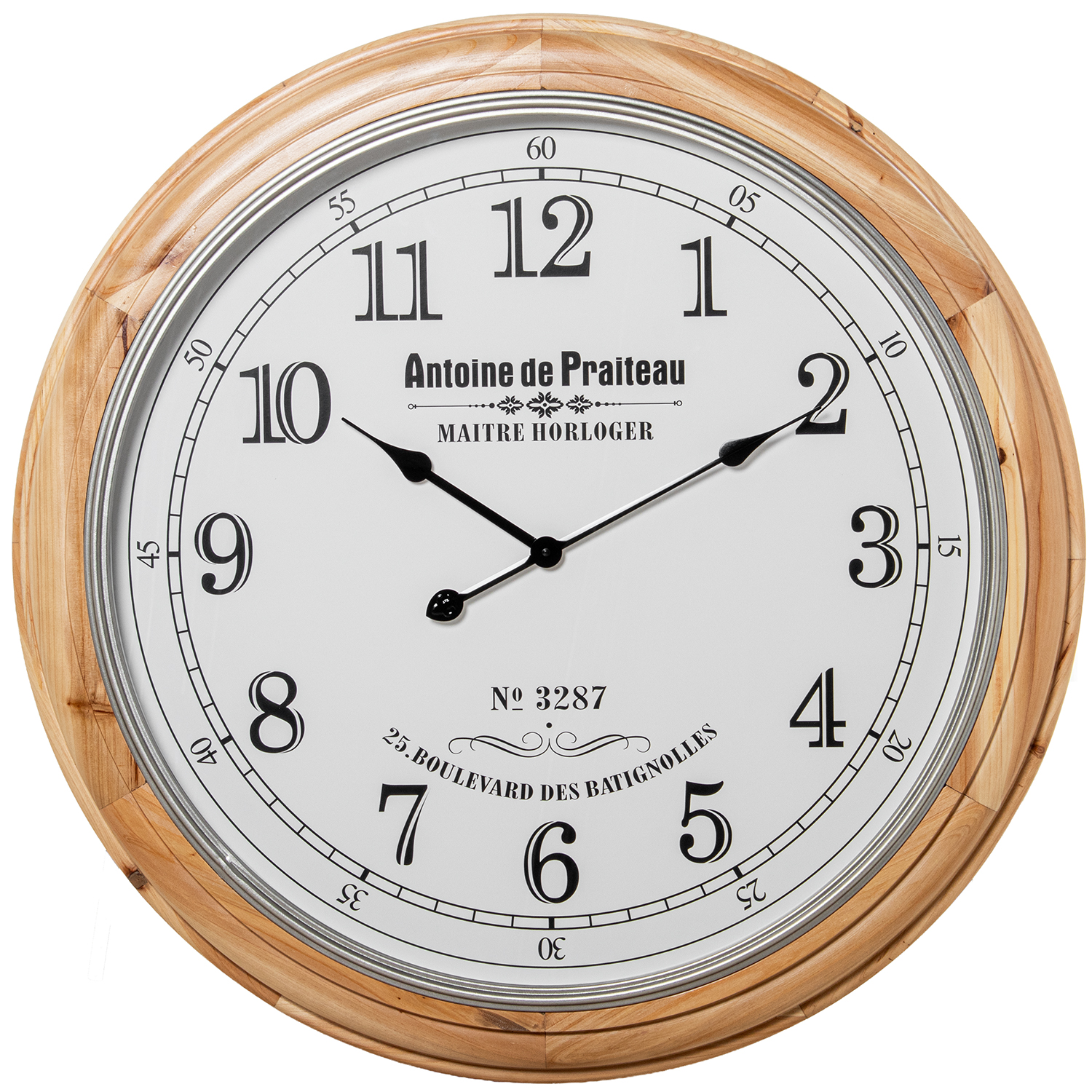RELOJ PARED ø80CM METAL/MADERA